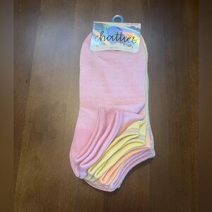 Chatties Multicolored 6 Pairs, Ankle Socks Size 9-11
